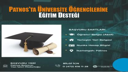 Patnos’ta Üniversite Öğrencilerine Eğitim Desteği