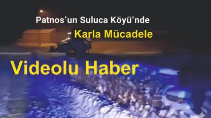Patnos'un Suluca Köyü’nde Karla Mücadele