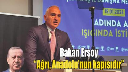 Bakan Ersoy: “Ağrı, Anadolu’nun kapısıdır”