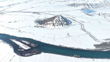 Muş Piramidi kış manzarasıyla mest etti