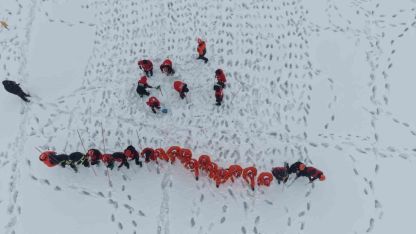 AFAD'tan Muş’ta nefes kesen çığ tatbikatı