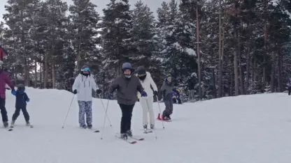 Kars’ta kayak heyecanı sürüyor