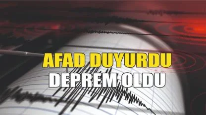 AFAD Açıkladı: Deprem Oldu