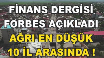 Ağrı, Türkiye’nin En Düşük 10 İli Arasında!
