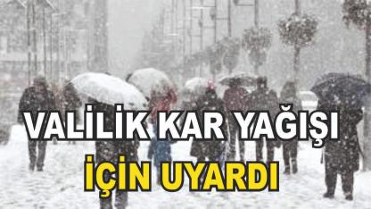 Ağrı Valiliğinden Kar Yağışı Uyarısı