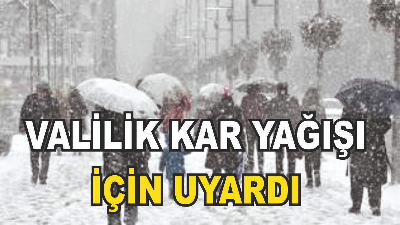 Ağrı Valiliğinden Kar Yağışı Uyarısı