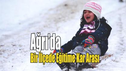 Ağrı’da Bir İlçede Eğitime Kar Arası