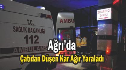 Ağrı’da Çatıdan Düşen Buz Kütlesi Vatandaşı Ağır Yaraladı