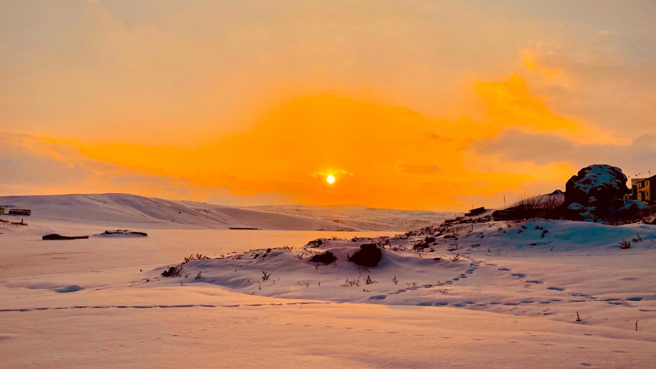 Ağrı’da gün batımı kartpostallık manzara oluşturdu