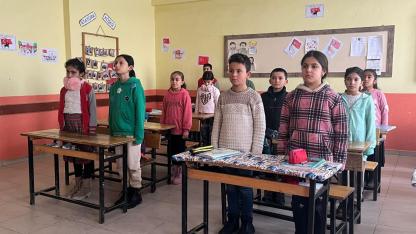 Ağrı’daki eğitim kurumlarında 6 Şubat depremleri için anma yapıldı