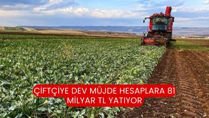 Çiftçiye Dev Müjde Hesaplara 81 Milyar TL Yatıyor