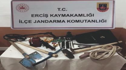 Erciş’te Kaçak Kazıya Suçüstü Müdahale