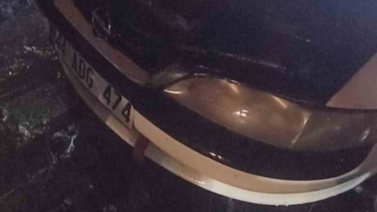 Erciş'te seyir halindeki otomobilde yangın