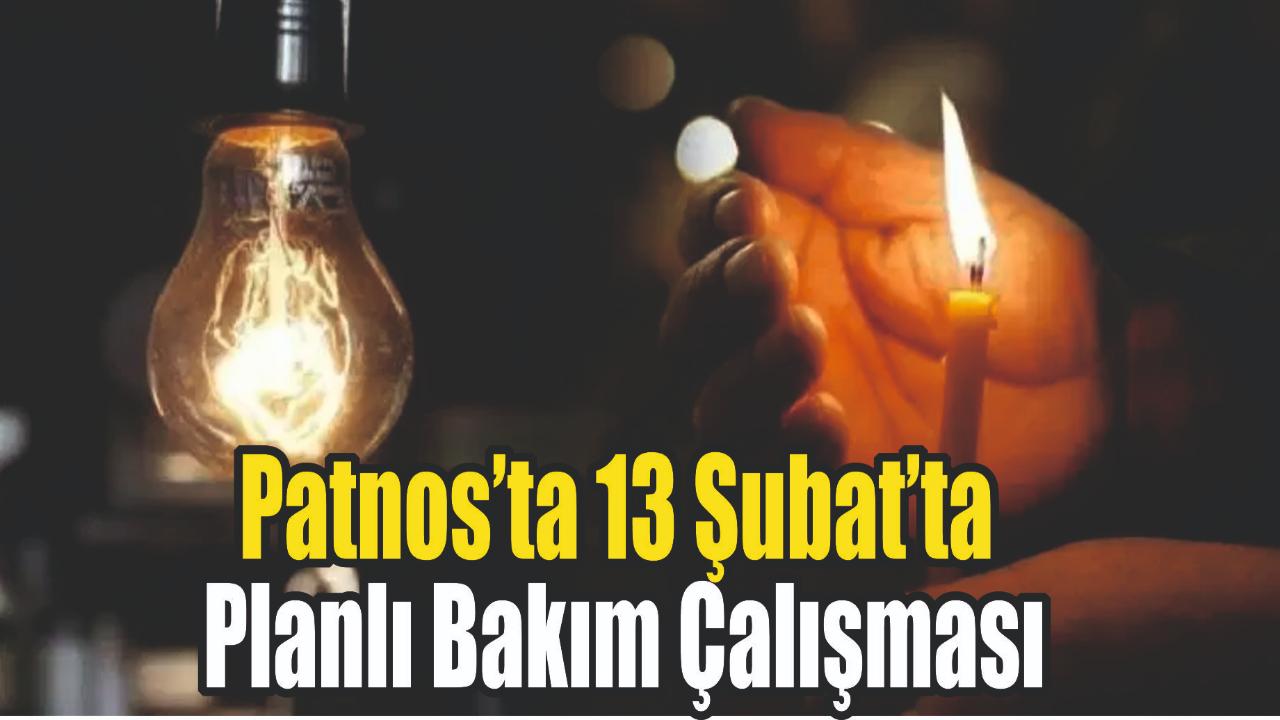 Patnos’ta 13 Şubat’ta Planlı Bakım Çalışması