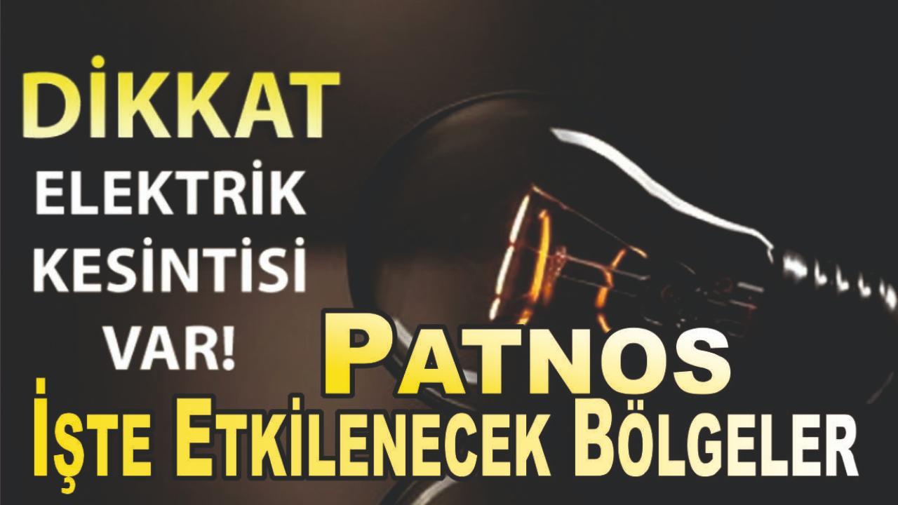 Patnos’ta 16 Şubat’ta Geniş Kapsamlı Elektrik Kesintisi