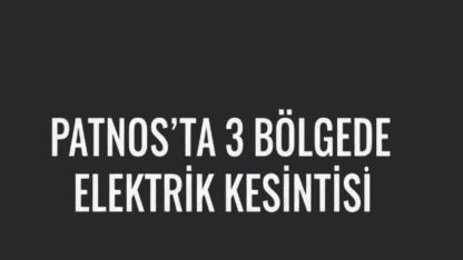 Patnos’ta 3 Bölgede Elektrik Kesintisi