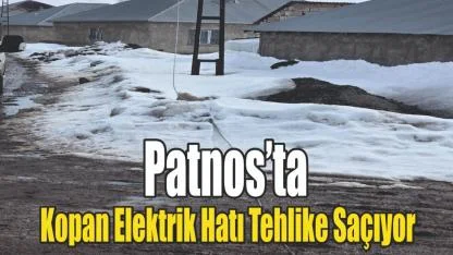 Patnos’ta Kopan Elektrik Kabloları Tehlike Saçıyor