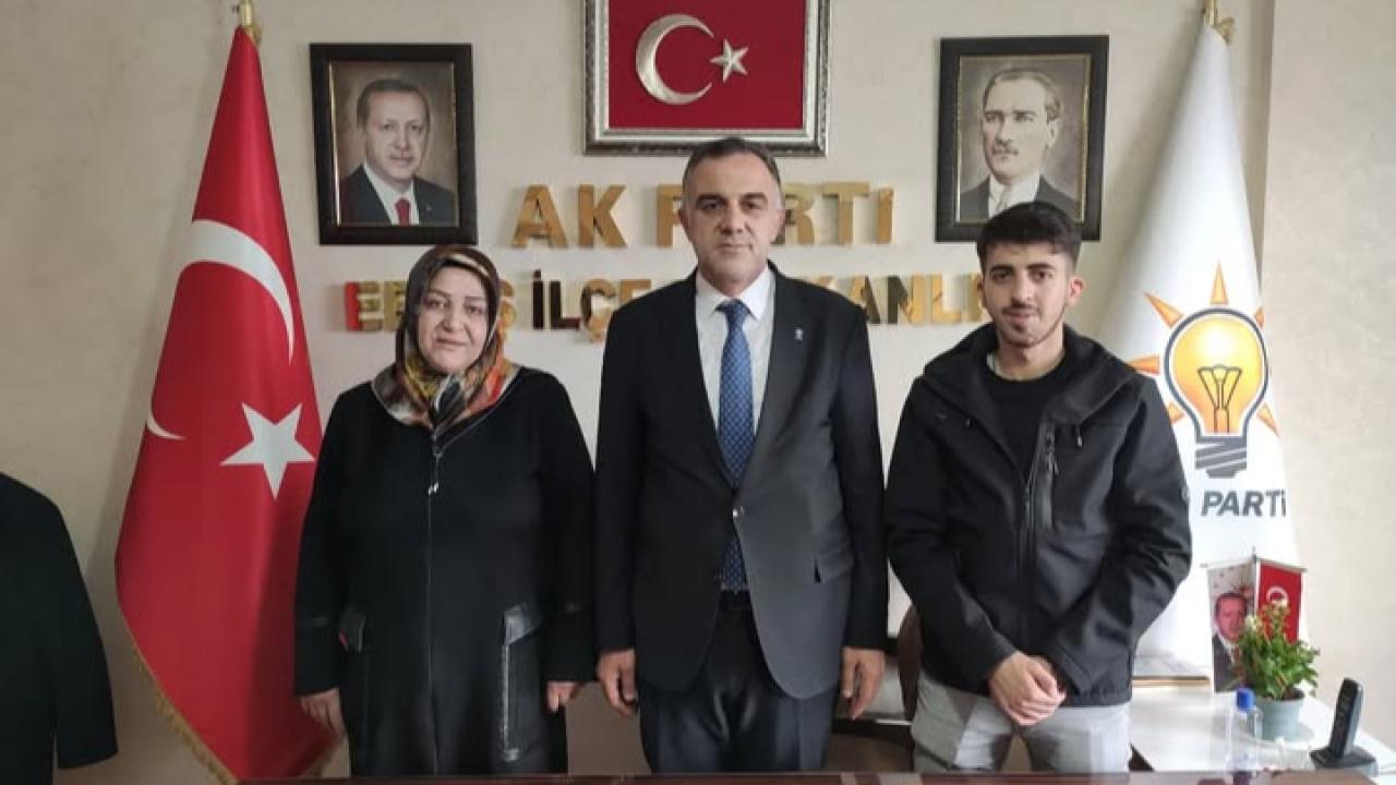 Şehit Ailesinden İlçe Başkanlığına Anlamlı Ziyaret