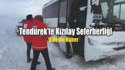 Tendürek Geçidi’nde Mahsur Kalan Vatandaşlara Kızılay’dan Destek