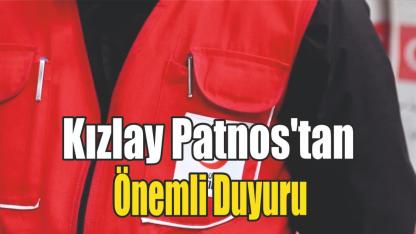 Türk Kızlay Patnos'tan Önemli Duyuru