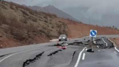 Hakkari’de yeni yapılan sınır yolu çökmeye başladı