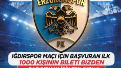 AK Parti Erzurum İl Başkanlığı'ndan bin taraftara maç bileti hediyesi