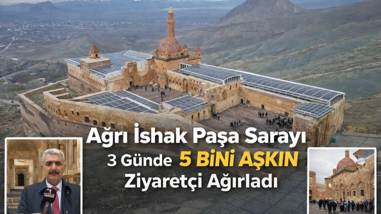 Ağrı İshak Paşa Sarayı 3 günde 5 bini aşkın ziyaretçi ağırladı (videolu Haber)