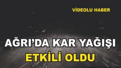 Ağrı'da Kar Yağışı (Videolu Haber)