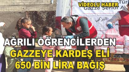 Ağrılı öğrencilerden Gazze’ye Ramazan yardımı