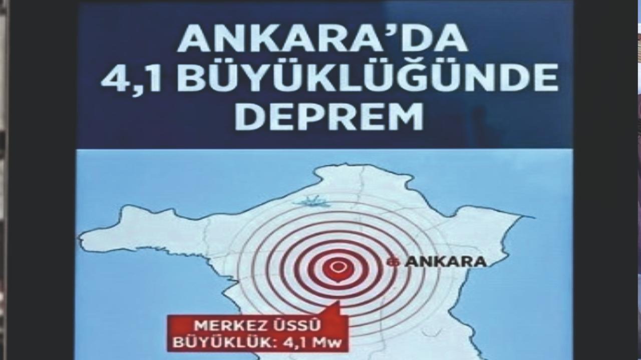 Ankara’da 4,1 Büyüklüğünde Deprem