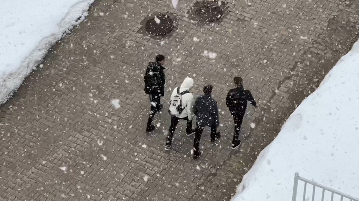 Hakkari Yüksekova’da kar yağışı ve sis