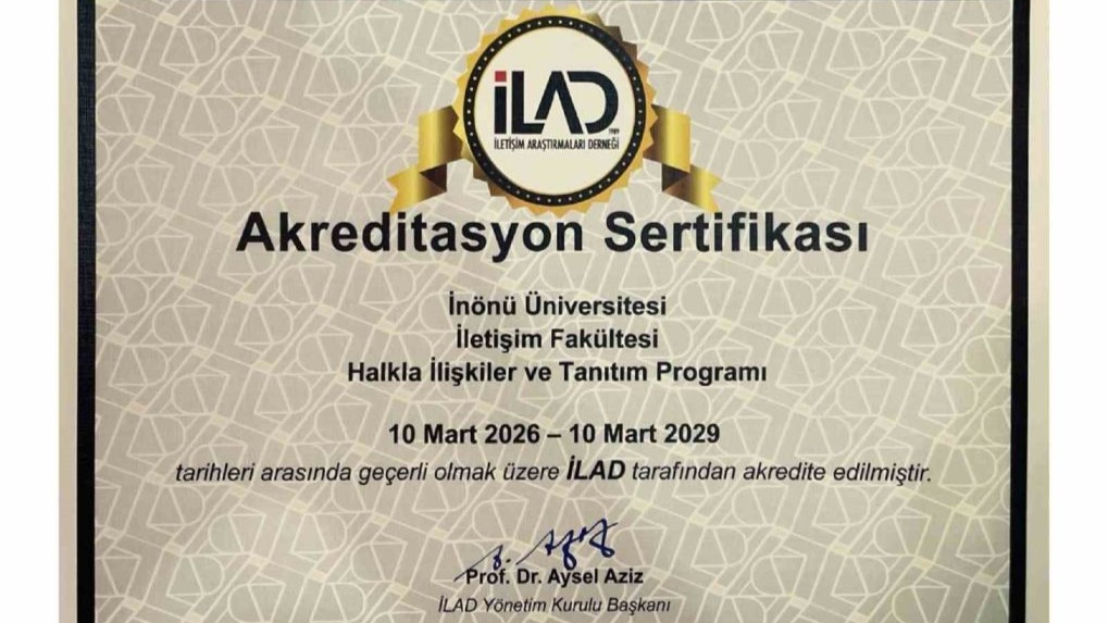 İnönü Üniversitesi İletişim Fakültesi’nin 2 bölümü akredite edildi