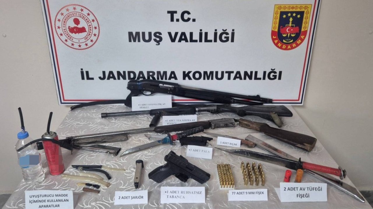 Jandarma Varto'da silah ve uyuşturucu operasyonu gerçekleştirdi