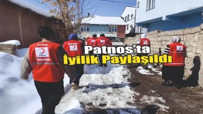 Kızılay Patnos Şubesi Sütlüpınar Mahallesi’nde Yardım Dağıtımıyaptı