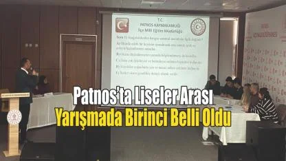 Patnos’ta Liseler Arası Bilgi Yarışması Finali Yapıldı