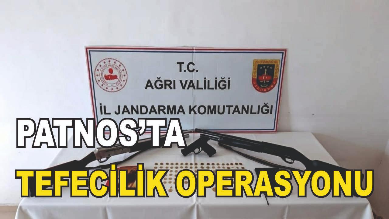 Patnos’ta Tefecilik Operasyonu: 3 Gözaltı