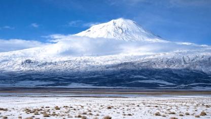 Türkiye’nin zirvesi Ağrı Dağı’nda kartpostallık görüntü
