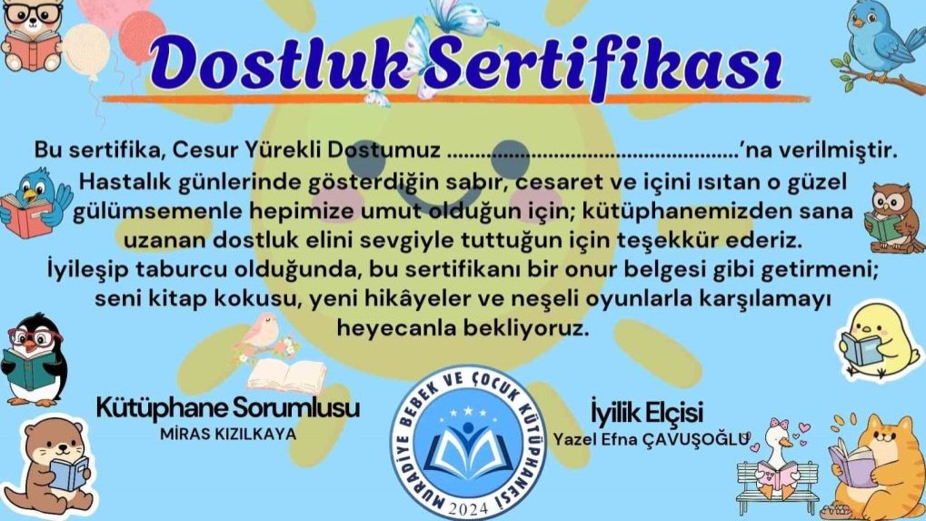 Şifa veren sayfalar: Kütüphaneden hastaneye sevgi köprüsü