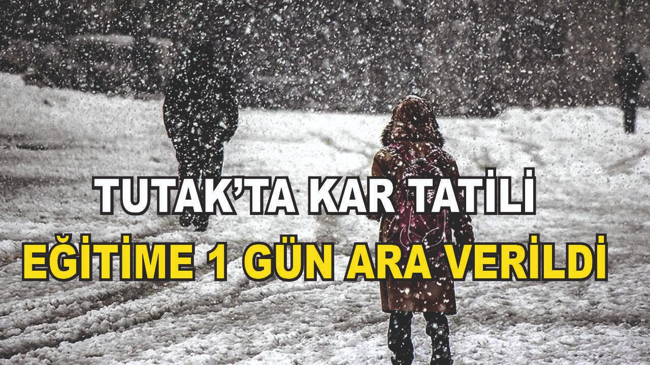 Tutak’ta eğitime kar engeli