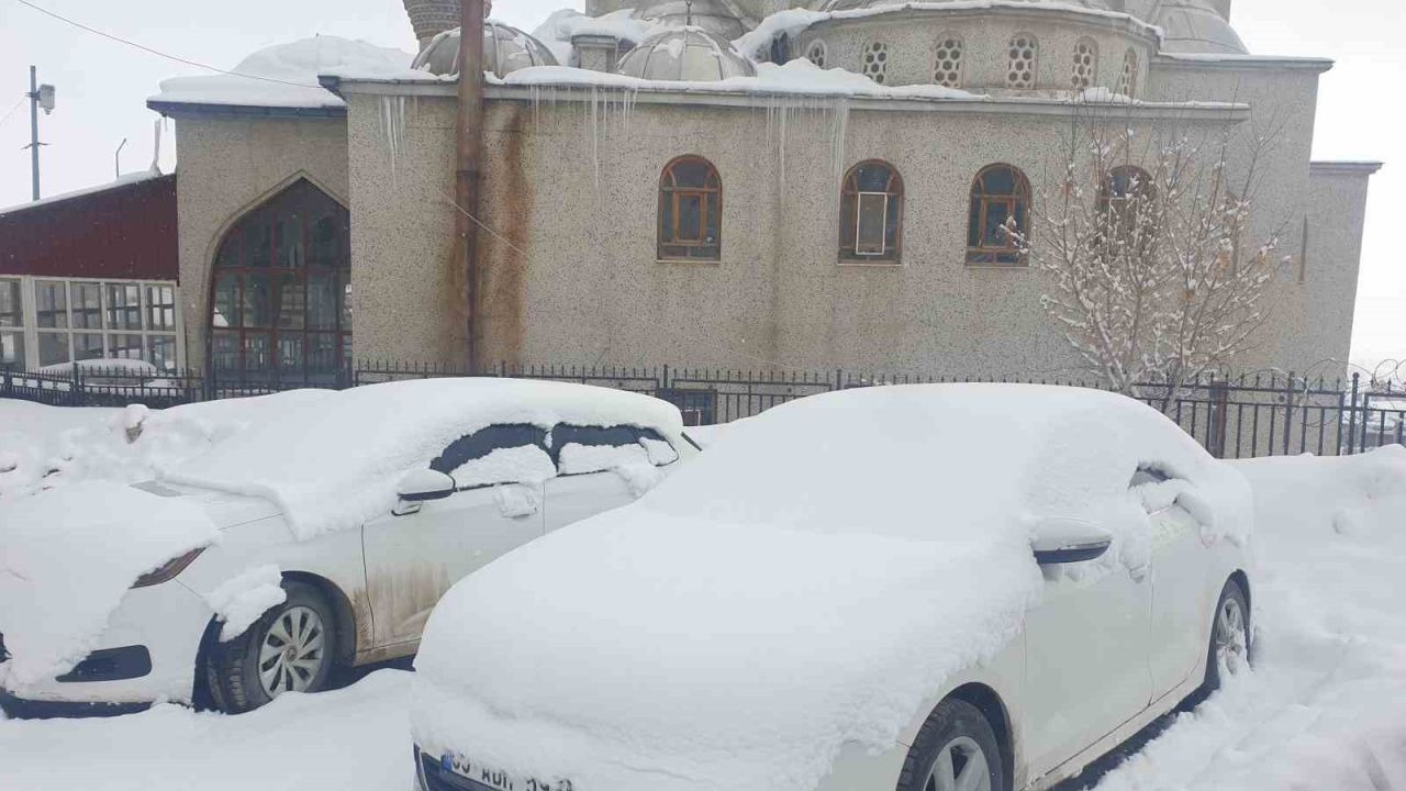 Van Başkale ilçesinde  kar yağışı