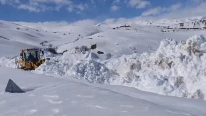 Van’da 5 metreyi bulan karda yol açma çalışması