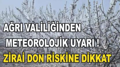 Ağrı Valiliği Olumsuz Hava Şartlarına Karşı Uyardı