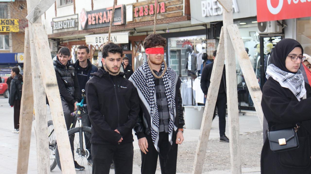 Ağrı’da Filistinli Esirler İçin İdam Tepkisi