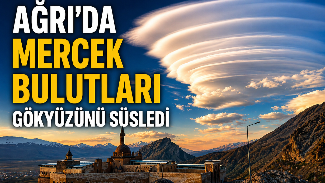 Ağrı’da mercek bulutları gökyüzünü süsledi