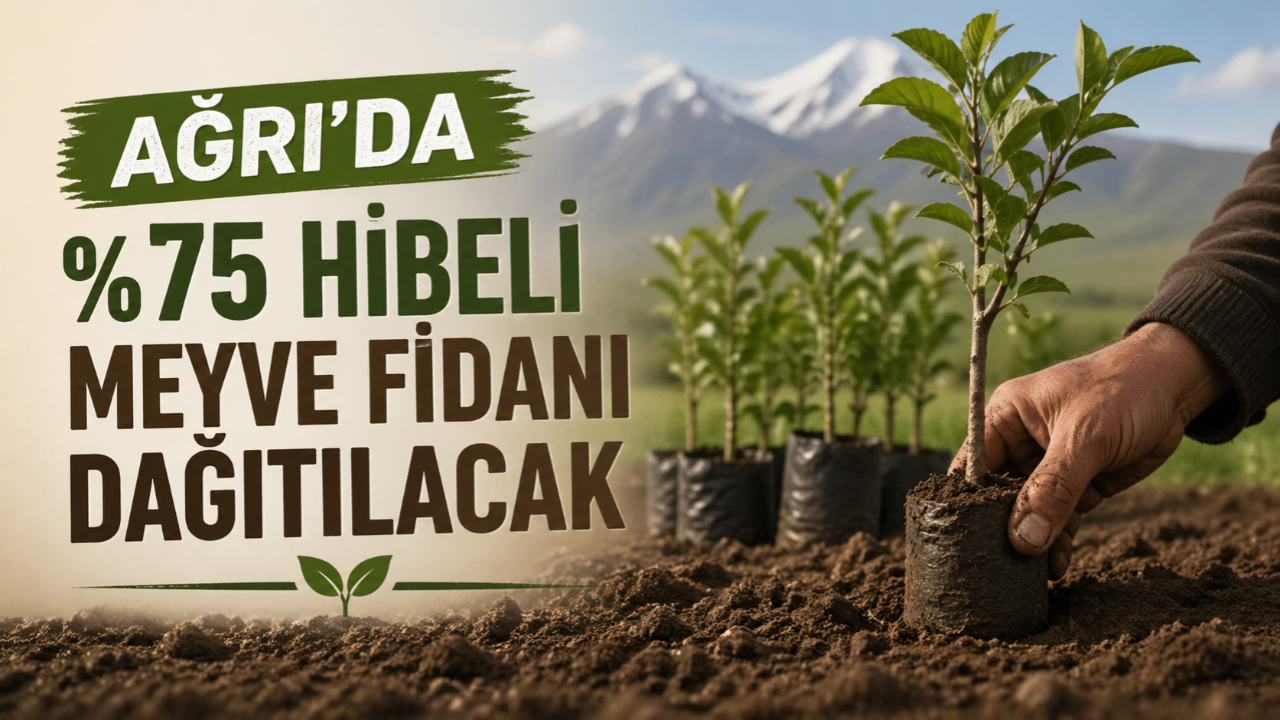 Ağrı'da Meyve Yetiştiriciliğinin Yaygınlaştırılması Projesi Çerçevesinde Fidan Dağıtılacak