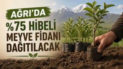 Ağrı'da Meyve Yetiştiriciliğinin Yaygınlaştırılması Projesi Çerçevesinde Fidan Dağıtılacak