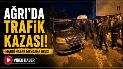 Ağrı’da motosiklet ile hafif ticari araç çarpıştı: 2 yaralı
