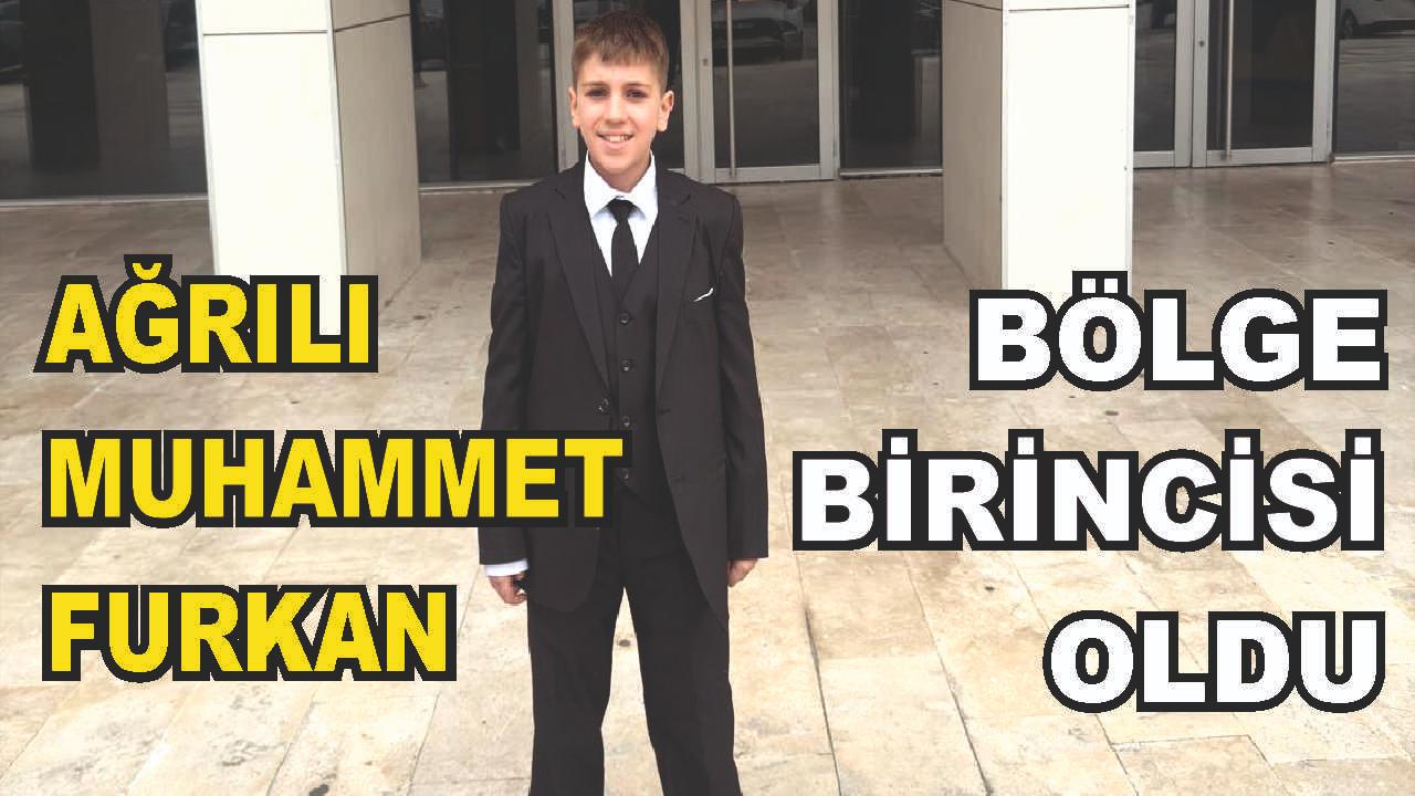 Ağrılı öğrenci ezan yarışmasında bölge birincisi oldu