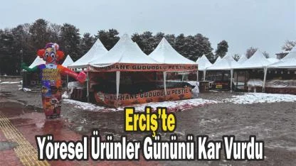 Erciş’te Yöresel Ürünler Gününü Kar Vurdu
