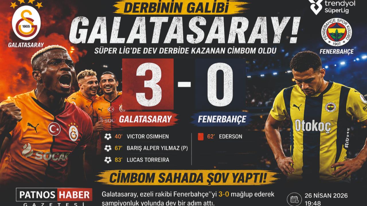 Galatasaray Derbide Farklı Kazandı: 3-0